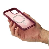 Силиконовый чехол MATTE с поддержкой MagSafe для iPhone 11 burgundy