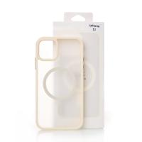 Силиконовый чехол MATTE с поддержкой MagSafe для iPhone 11 cream