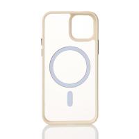 Силиконовый чехол MATTE с поддержкой MagSafe для iPhone 12 cream