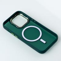 Силиконовый чехол MATTE с поддержкой MagSafe для iPhone 12 Pro Max sage green