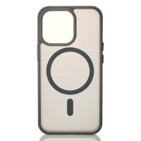 Силиконовый чехол MATTE с поддержкой MagSafe для iPhone 12 Pro Max titanium black