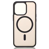 Силиконовый чехол MATTE с поддержкой MagSafe для iPhone 12 Pro Max classic black