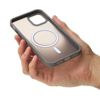 Силиконовый чехол MATTE с поддержкой MagSafe для iPhone 12 titanium black