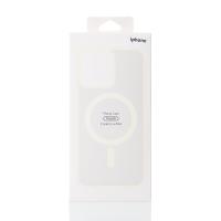Силиконовый чехол MATTE с поддержкой MagSafe для iPhone 13 cream
