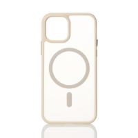 Силиконовый чехол MATTE с поддержкой MagSafe для iPhone 13 cream