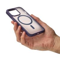 Силиконовый чехол MATTE с поддержкой MagSafe для iPhone 13 Pro Max dark purple