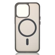 Силиконовый чехол MATTE с поддержкой MagSafe для iPhone 13 Pro titanium black