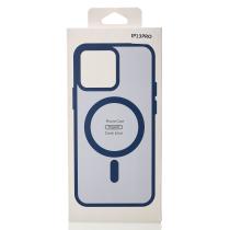 Силиконовый чехол MATTE с поддержкой MagSafe для iPhone 13 Pro dark blue