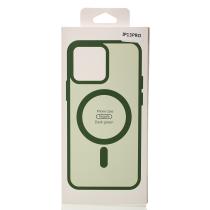 Силиконовый чехол MATTE с поддержкой MagSafe для iPhone 13 Pro sage green