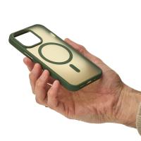 Силиконовый чехол MATTE с поддержкой MagSafe для iPhone 13 Pro sage green