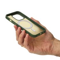 Силиконовый чехол MATTE с поддержкой MagSafe для iPhone 13 Pro sage green