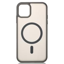 Силиконовый чехол MATTE с поддержкой MagSafe для iPhone 13 titanium black