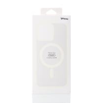 Силиконовый чехол MATTE с поддержкой MagSafe для iPhone 15 cream
