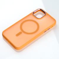 Силиконовый чехол MATTE с поддержкой MagSafe для iPhone 15 Plus orange