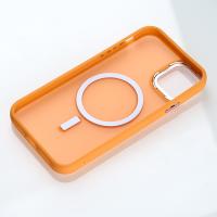 Силиконовый чехол MATTE с поддержкой MagSafe для iPhone 15 Plus orange