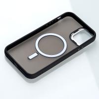 Силиконовый чехол MATTE с поддержкой MagSafe для iPhone 15 Plus classic black