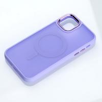 Силиконовый чехол MATTE с поддержкой MagSafe для iPhone 15 Plus lavander