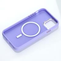 Силиконовый чехол MATTE с поддержкой MagSafe для iPhone 15 Plus lavander