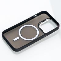 Силиконовый чехол MATTE с поддержкой MagSafe для iPhone 15 Pro Max classic black