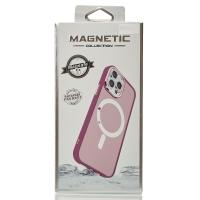 Силиконовый чехол MATTE с поддержкой MagSafe для iPhone 15 Pro Max burgundy