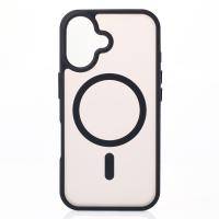 Силиконовый чехол MATTE с поддержкой MagSafe для iPhone 16 classic black