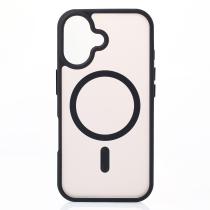 Силиконовый чехол MATTE с поддержкой MagSafe для iPhone 16 Plus classic black