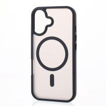 Силиконовый чехол MATTE с поддержкой MagSafe для iPhone 16 Plus classic black