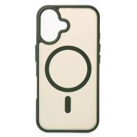 Силиконовый чехол MATTE с поддержкой MagSafe для iPhone 16 Plus sage green