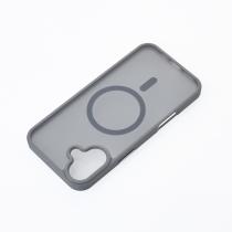 Силиконовый чехол MATTE с поддержкой MagSafe для iPhone 16 Plus titanium black