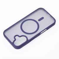 Силіконовий чохол MATTE з підтримкою MagSafe для телефону iPhone 16 Plus dark purple
