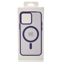 Силиконовый чехол MATTE с поддержкой MagSafe для iPhone 16 Plus dark purple