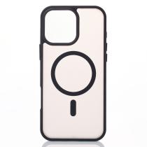 Силиконовый чехол MATTE с поддержкой MagSafe для iPhone 16 Pro Max classic black
