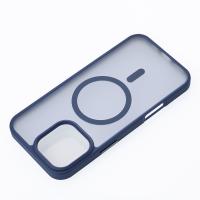 Силиконовый чехол MATTE с поддержкой MagSafe для iPhone 16 Pro dark blue