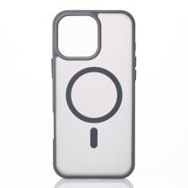 Силиконовый чехол MATTE с поддержкой MagSafe для iPhone 16 Pro titanium black