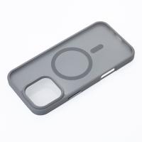 Силиконовый чехол MATTE с поддержкой MagSafe для iPhone 16 Pro titanium black