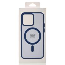 Силиконовый чехол MATTE с поддержкой MagSafe для iPhone 16 Pro dark blue