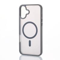 Силиконовый чехол MATTE с поддержкой MagSafe для iPhone 16 titanium black