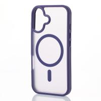 Силиконовый чехол MATTE с поддержкой MagSafe для iPhone 16 dark purple