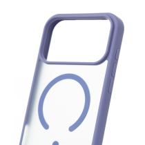 Силиконовый чехол MATTE с поддержкой MagSafe для iPhone 17 Pro Max lavander gray