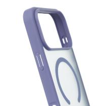 Силиконовый чехол MATTE с поддержкой MagSafe для iPhone 17 Pro Max lavander gray