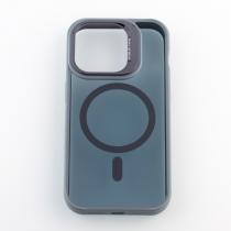 Силиконовый чехол SHADOW с поддержкой MagSafe для iPhone 12 Pro Max серый