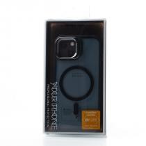 Силиконовый чехол SHADOW с поддержкой MagSafe для iPhone 13 зеленый