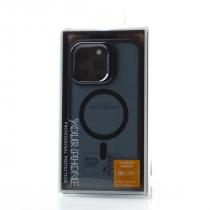 Силиконовый чехол SHADOW с поддержкой MagSafe для iPhone 14 Pro Max зеленый
