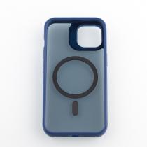 Силиконовый чехол SHADOW с поддержкой MagSafe для iPhone 14 синий