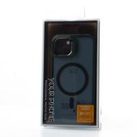 Силиконовый чехол SHADOW с поддержкой MagSafe для iPhone 14 серый