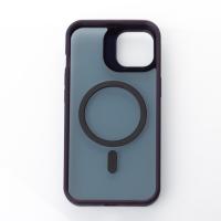 Силиконовый чехол SHADOW с поддержкой MagSafe для iPhone 14 темно-фиолетовый