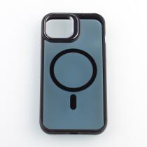 Силиконовый чехол SHADOW с поддержкой MagSafe для iPhone 15 черный