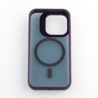 Силіконовий чохол SHADOW з підтримкою MagSafe для iPhone 15 Pro Max темно-фіолетовий