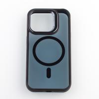 Силиконовый чехол SHADOW с поддержкой MagSafe для iPhone 15 Pro Max черный