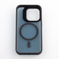 Силиконовый чехол SHADOW с поддержкой MagSafe для iPhone 15 Pro черный